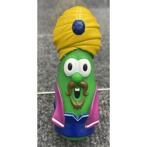 VeggieTales Larry the Cucumber Wiseman Figure Vintage Big Idea Toy Yellow Turban
